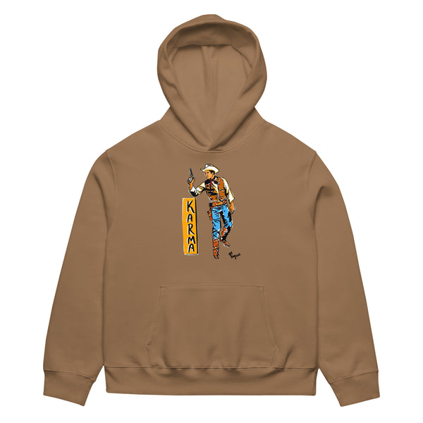 Karma Oversized Heavyweight Hoodie (Vintage Tan)