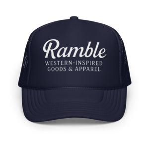 Ramble Gas Station Foam Trucker Cap (Navy)