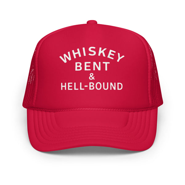 Whiskey Bent & Hell-Bound Foam Trucker Cap (Red)
