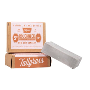 Tallgrass Oatmeal & Shea Butter soap bar with packaging on a white background
