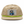 A beige 5-panel cap with a flat brim, featuring a bright neon green braided trim around the edge of the brim. The front panel has a rectangular patch depicting a skeleton cowboy wearing a blue shirt and hat with a yellow bandana, standing in front of green cacti.