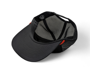 Underside of a black snapback