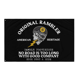 No Road is Too Long Flag (Black)