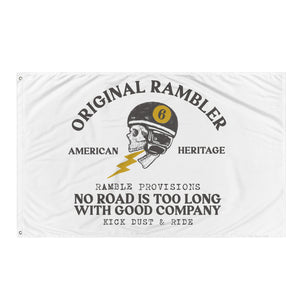 No Road is Too Long Flag (White)