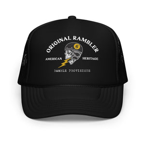 No Road is Too Long Foam Trucker Cap (Black)