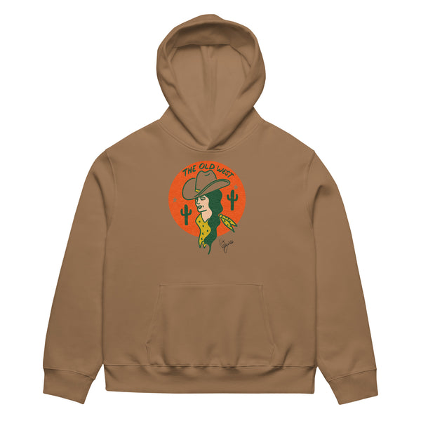 Old West Oversized Heavyweight Hoodie (Vintage Tan)