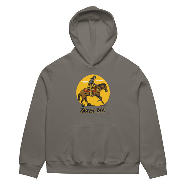Travel Far Oversized Heavyweight Hoodie (Asphalt)