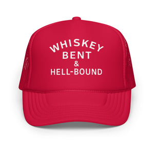 Whiskey Bent & Hell-Bound Foam Trucker Cap (Red)