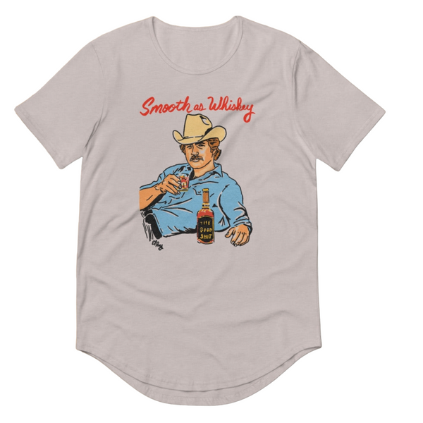 Smooth as Whiskey Curved Hem Tee
